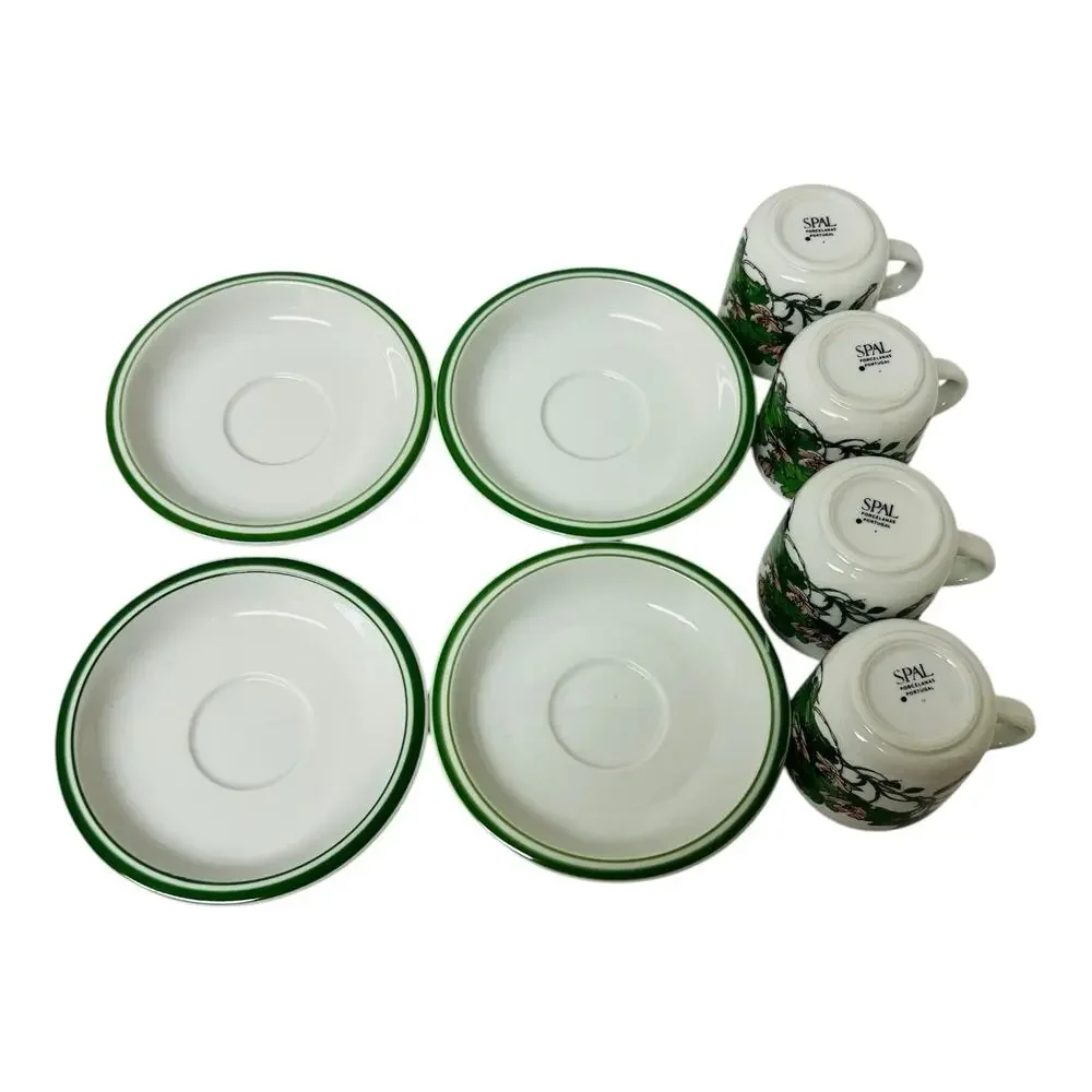 4 IKEA Spal Demitasse Cup Saucer Espresso Set Midsommar By Marguerite Walfridson